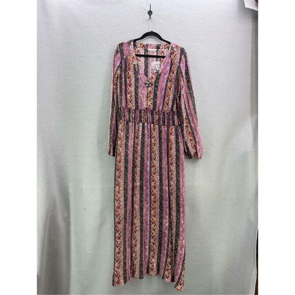 NWOT Soft Surroundings Esperanza Maxi Dress Size M Boho Festival Floral - Picture 12 of 12